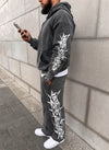 Vintage Crown Of Thorns Hoodie - Washed Black