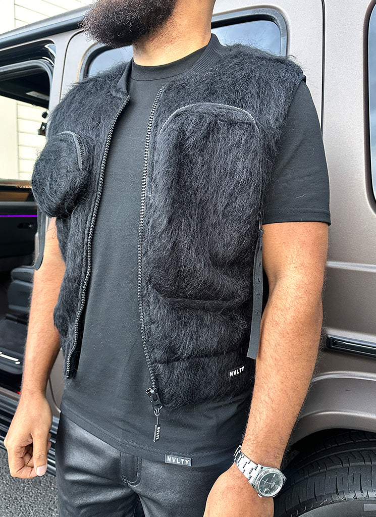 Mohair Multi Pocket Harness - Black