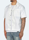 Nylon Open Collar Shirt - White