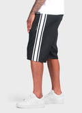 Panelled Luxe Track Shorts - Black