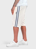 Panelled Luxe Track Shorts - Ivory
