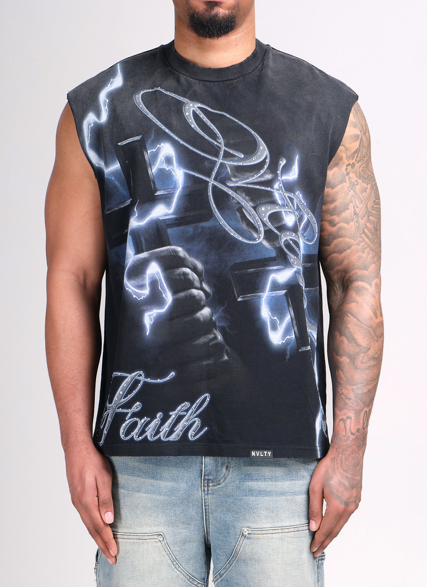 Members Faith Sleeveless T-Shirt - Black