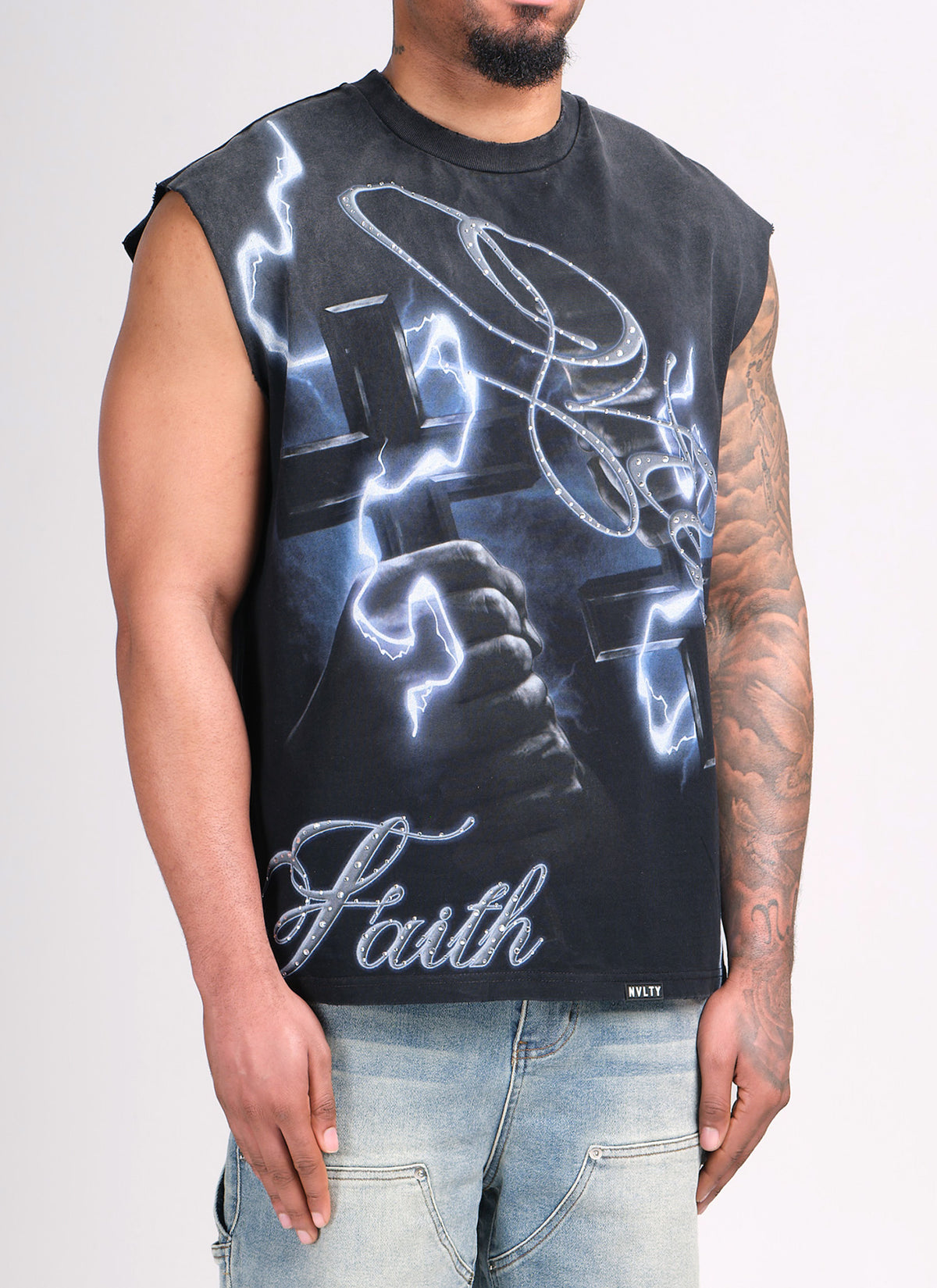 Members Faith Sleeveless T-Shirt - Black