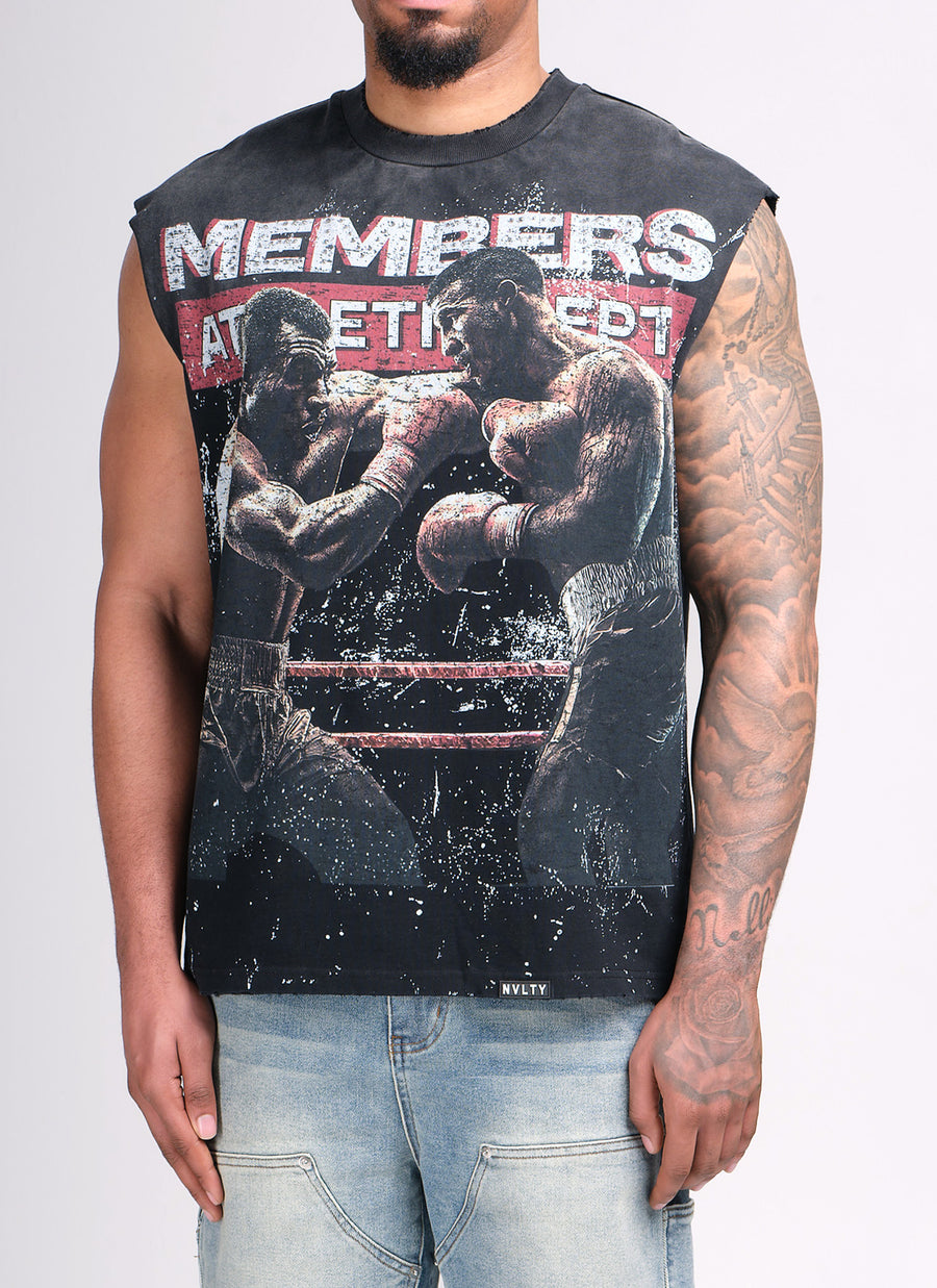 Members Athletic Dept Sleeveless T-Shirt - Black