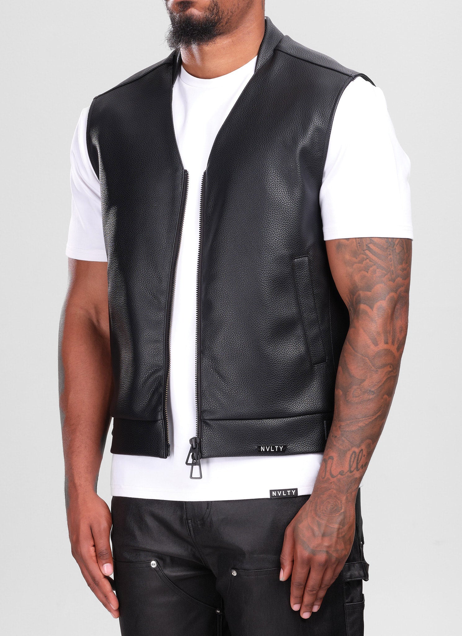 Leather Vest - Black – N V L T Y