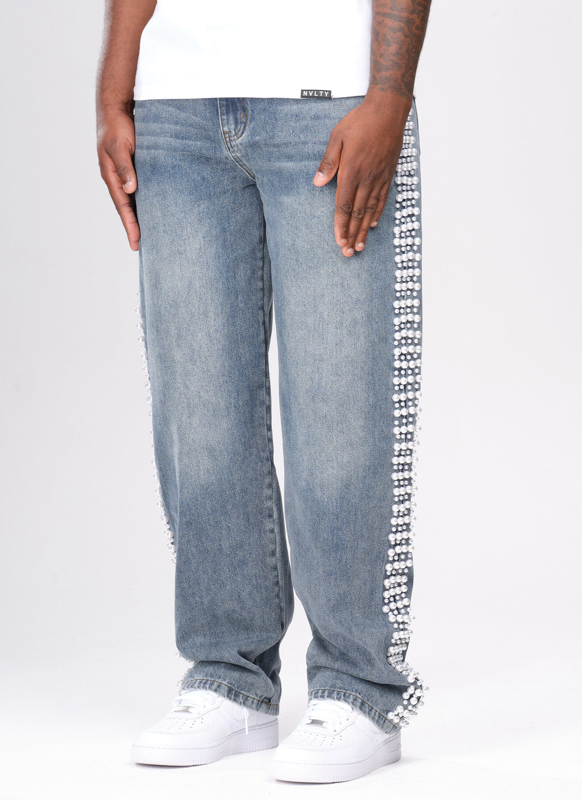 Vintage Pearl Jeans - Blue