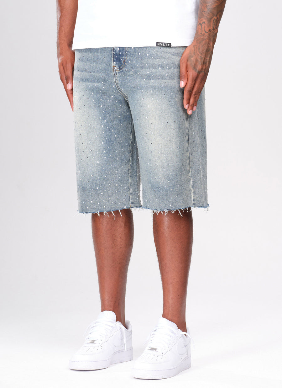 Vintage Flooded VVS Denim Shorts - Blue