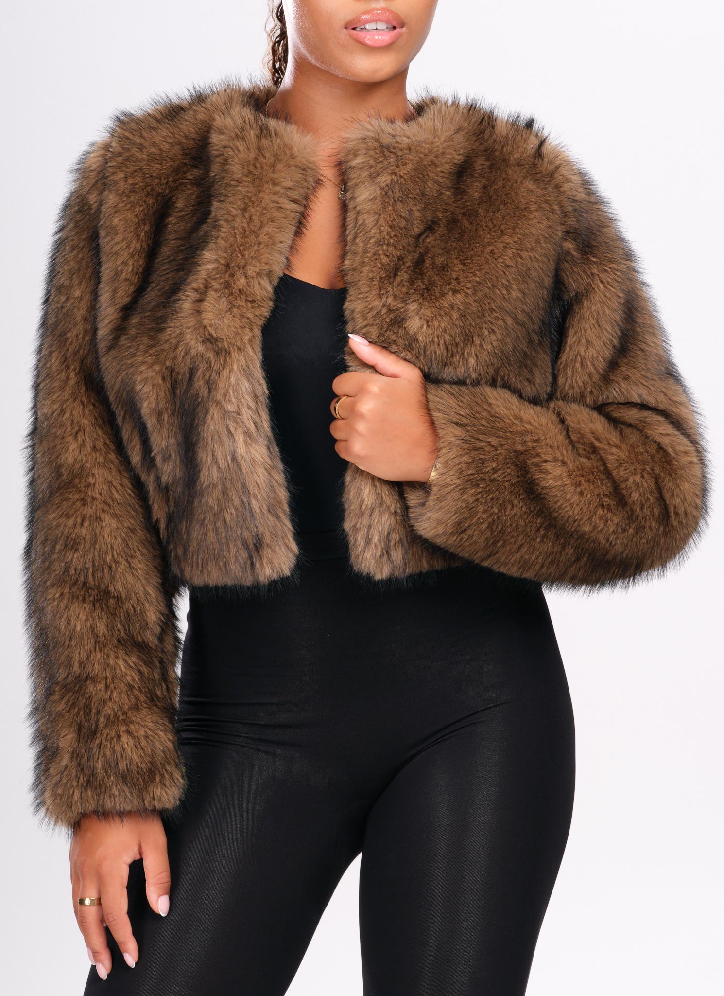 Fur Jacket - Brown
