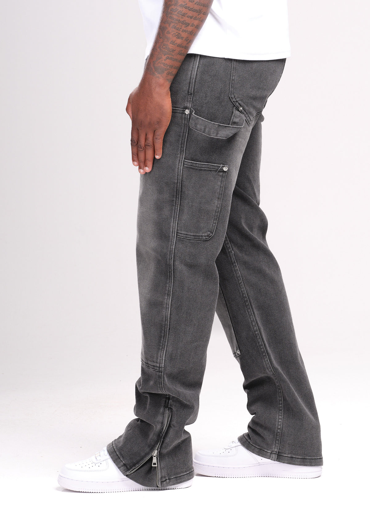 Vintage Carpenter Rivet Jeans - Grey