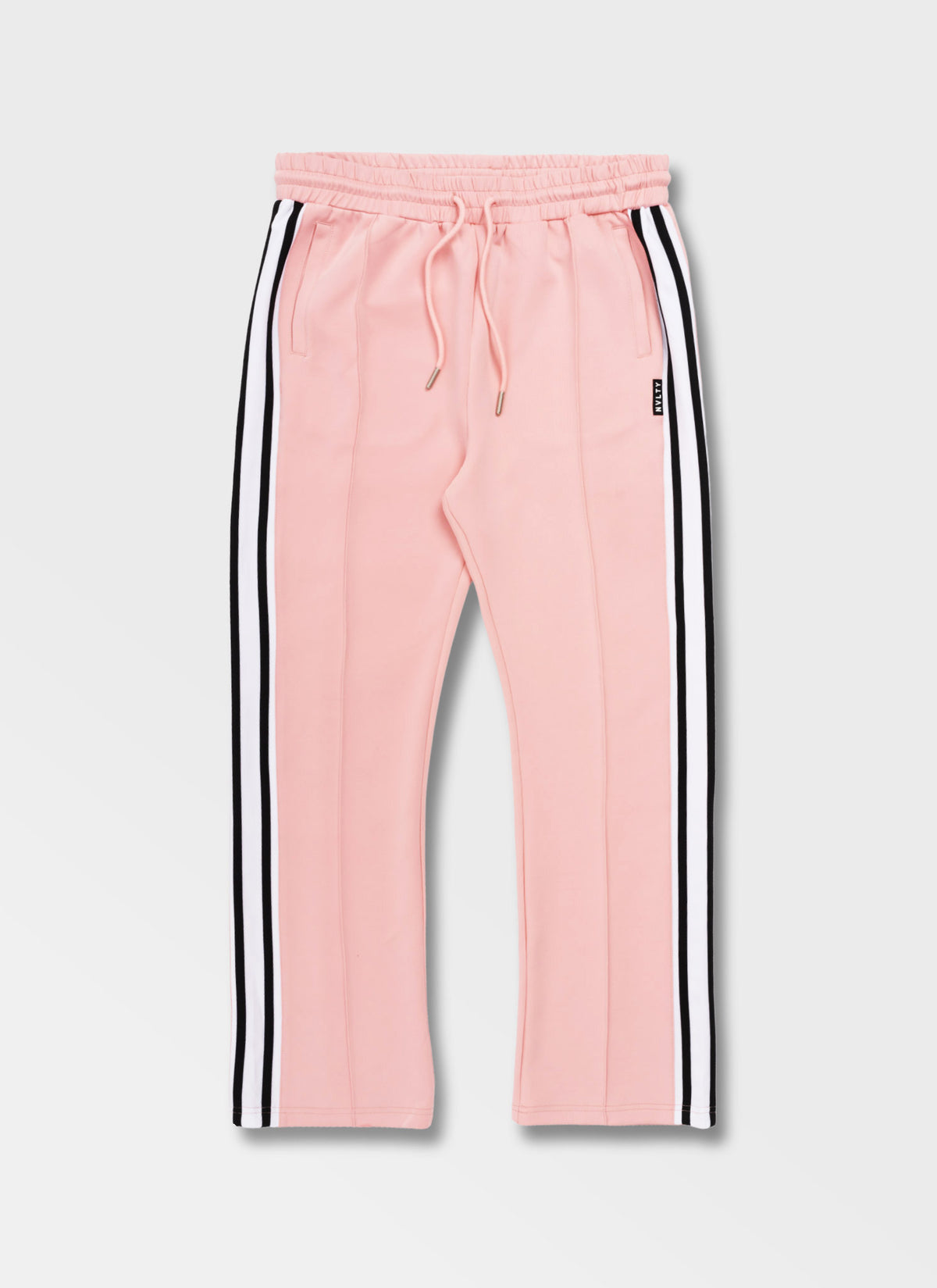 Panelled Luxe Track Pants - Baby Pink
