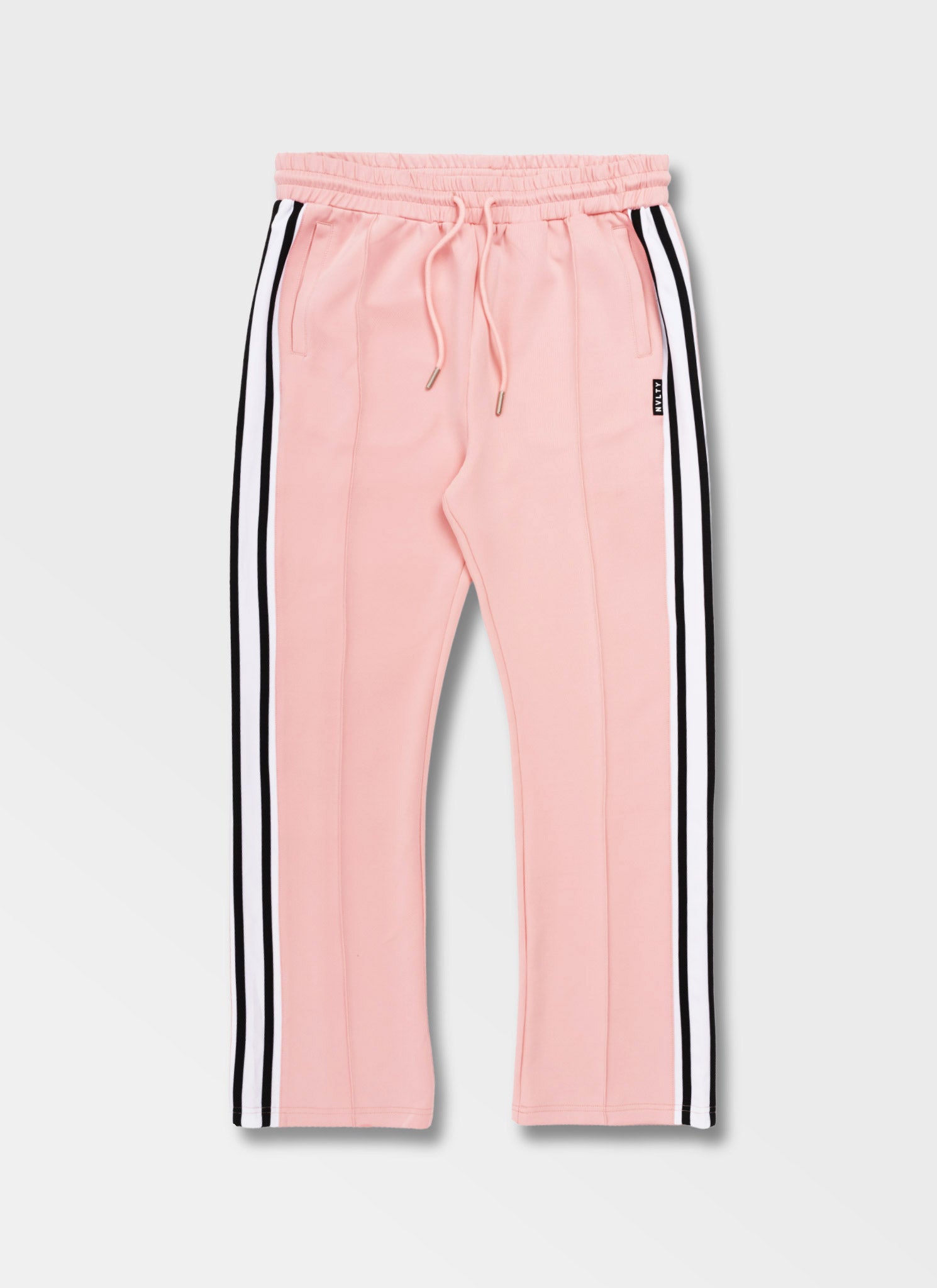 Panelled Luxe Track Pants - Baby Pink