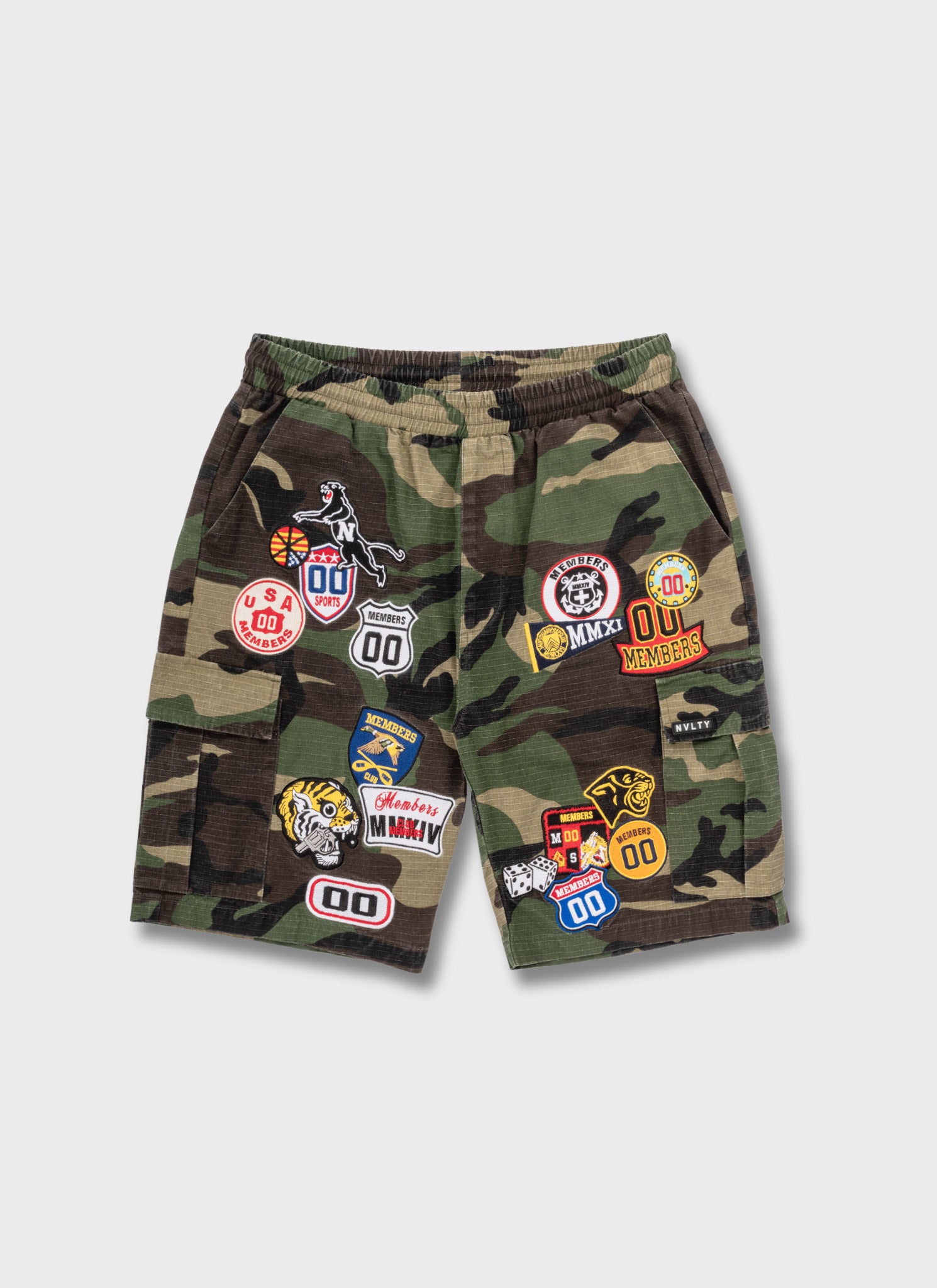 Vintage Patch Cargo Shorts - Camo – N V L T Y