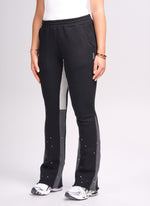 Vintage Flare Paint Joggers - Black