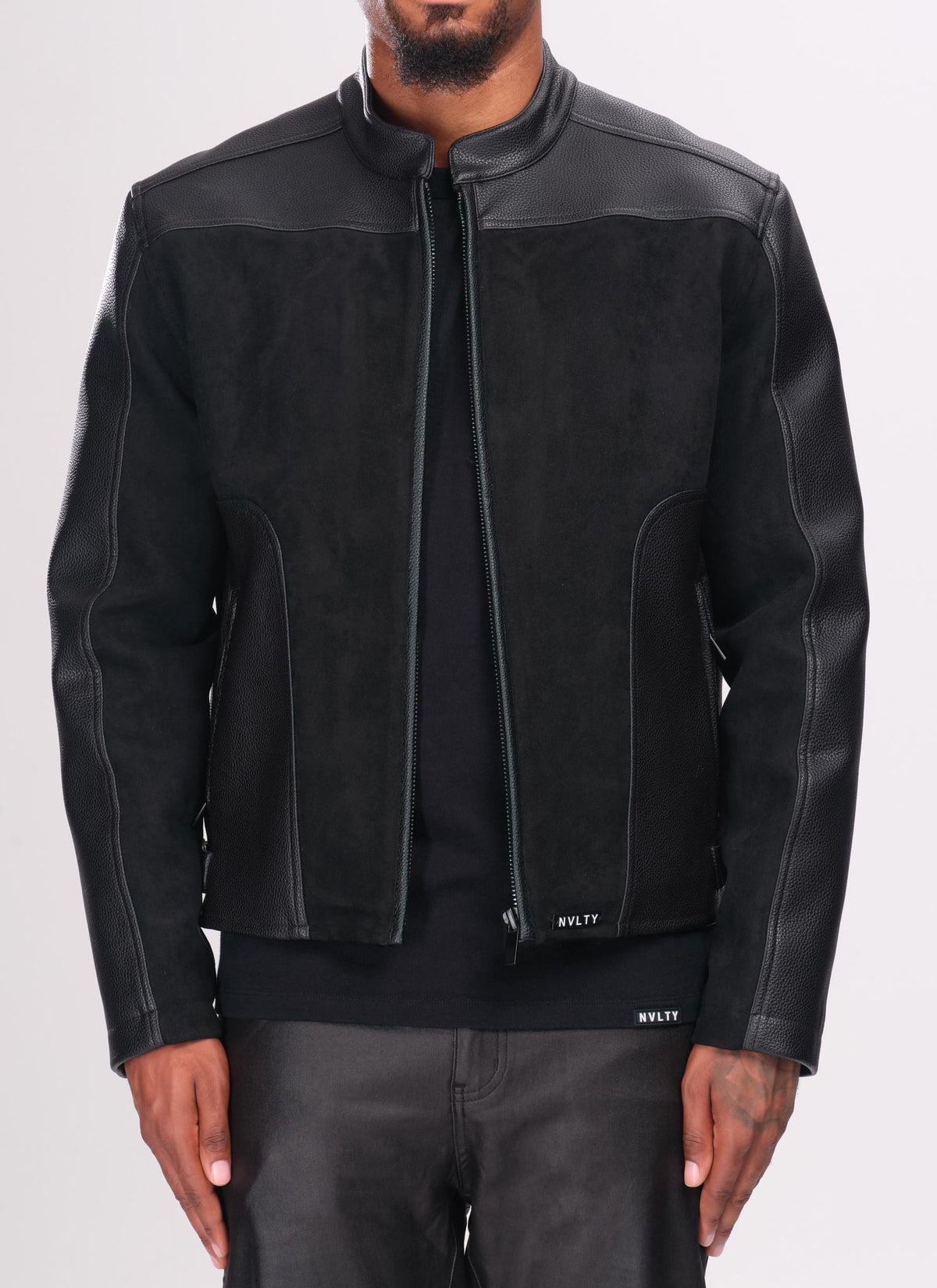 Moto Biker Jacket - Black