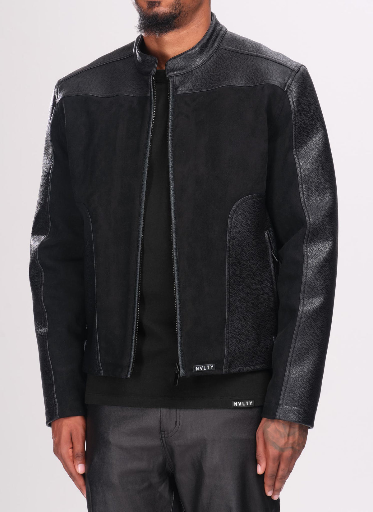 Moto Biker Jacket - Black