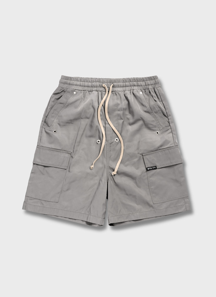 Nylon Cargo Shorts - Grey