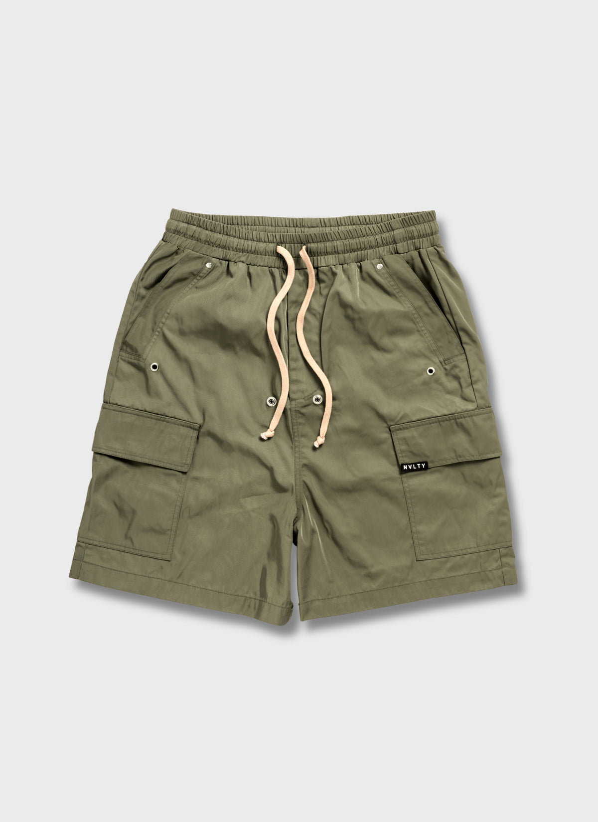 Nylon Cargo Shorts - Khaki