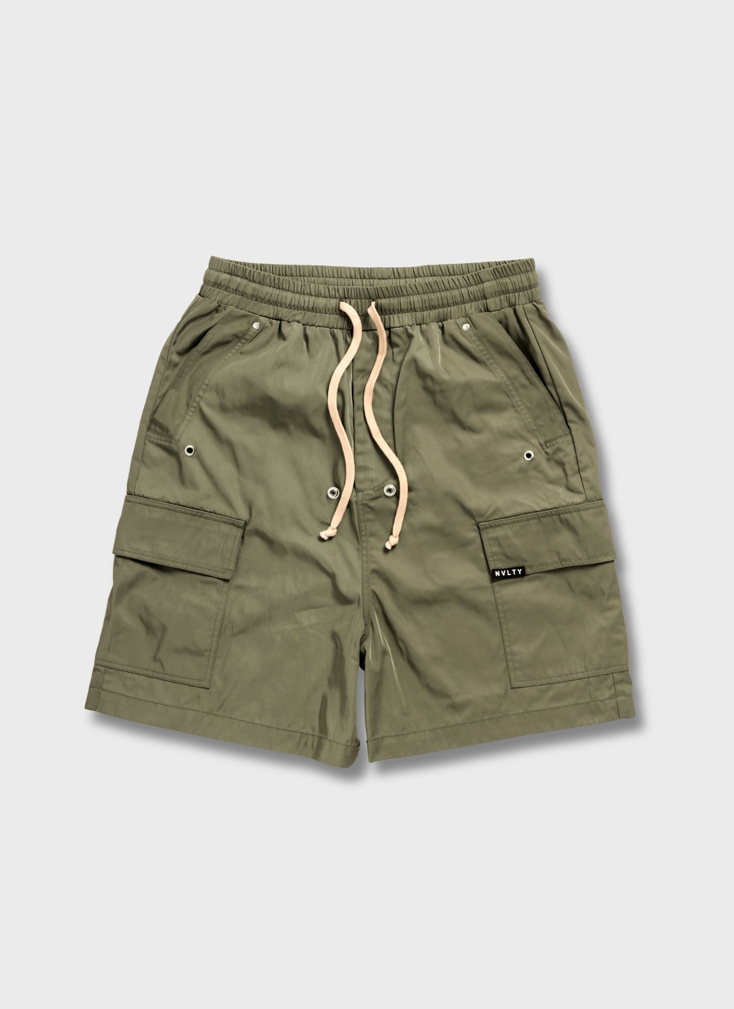 Nylon Cargo Shorts - Khaki