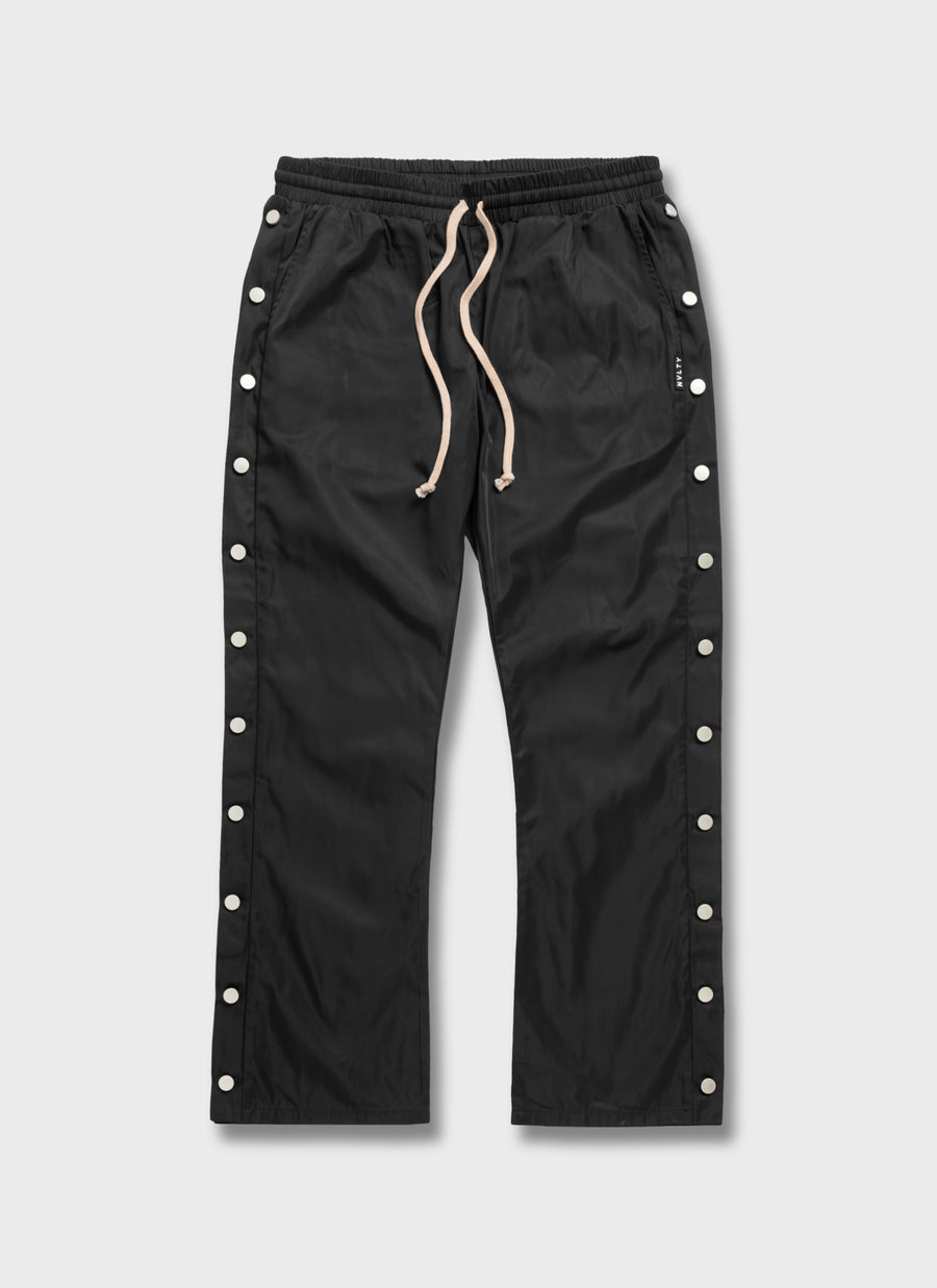 Nylon Snapper Track Pants - Black