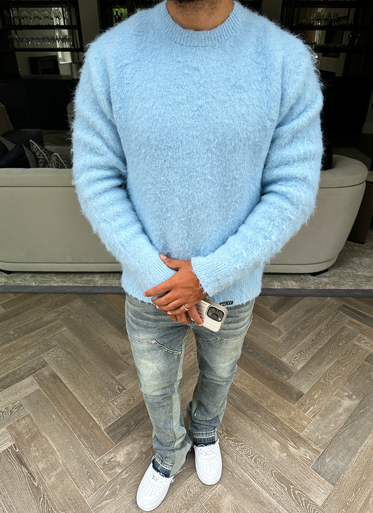 Mohair Sweater - Baby Blue – N V L T Y