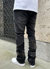 Vintage Flare Patchwork Jeans - Black