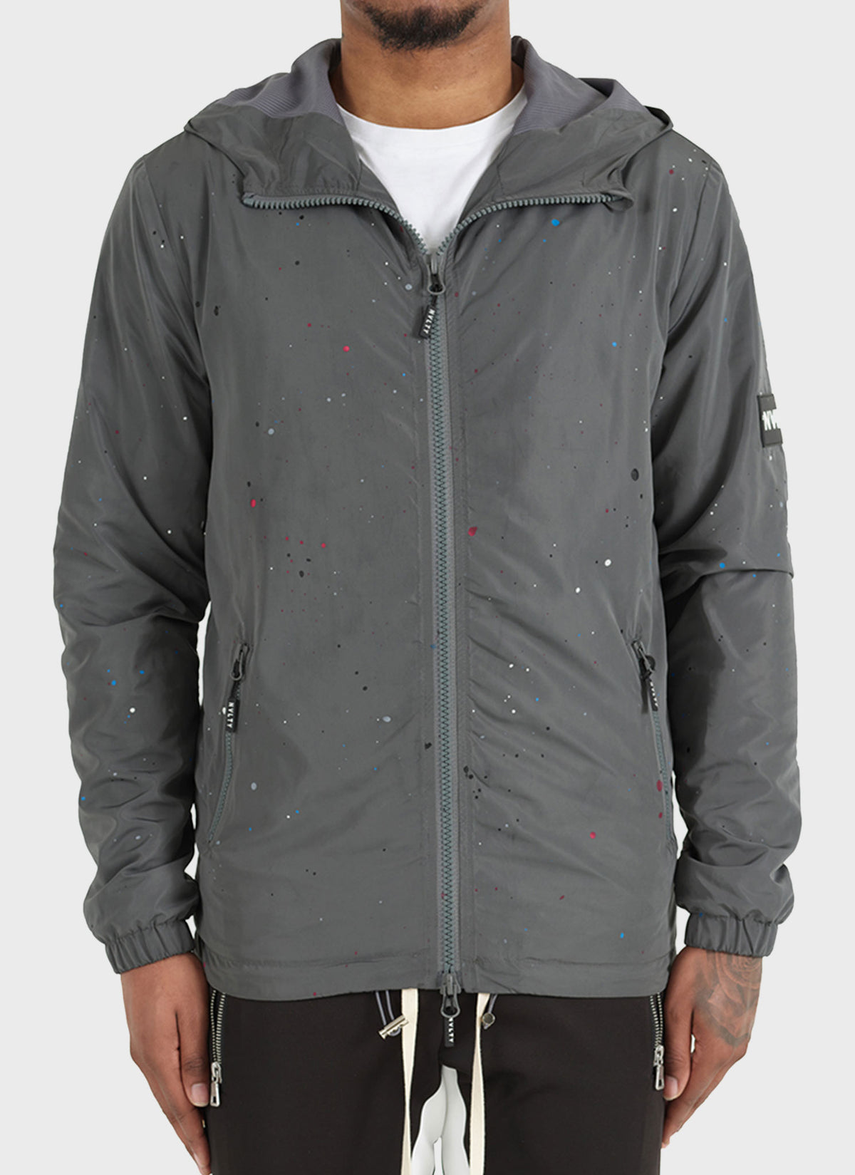 Paint Windbreaker - Charcoal Grey