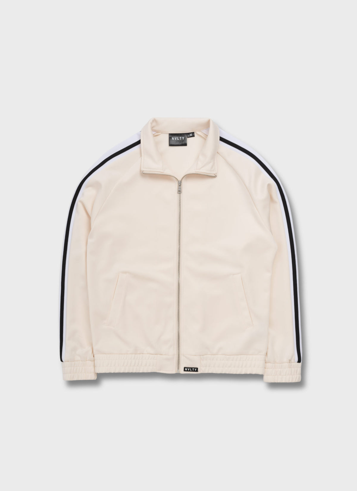 Panelled Luxe Track Jacket - Ivory