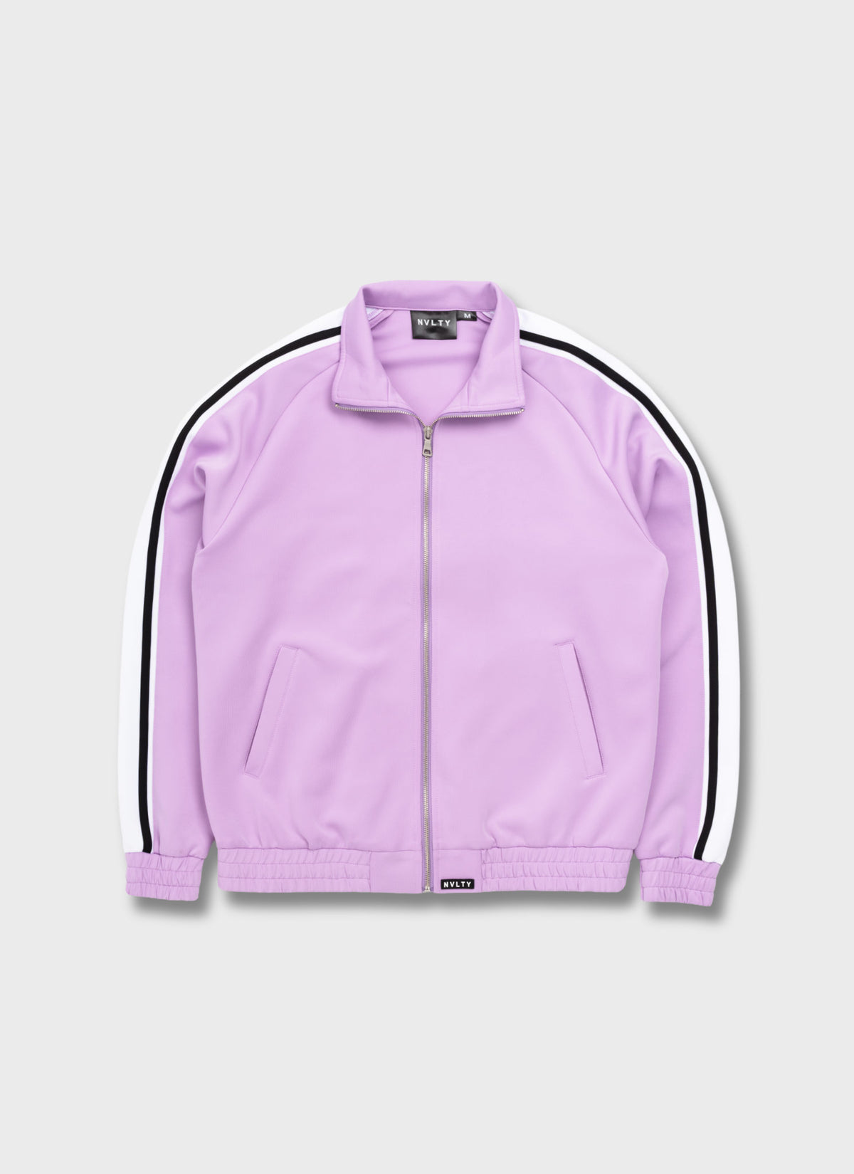 Panelled Luxe Track Jacket - Purple
