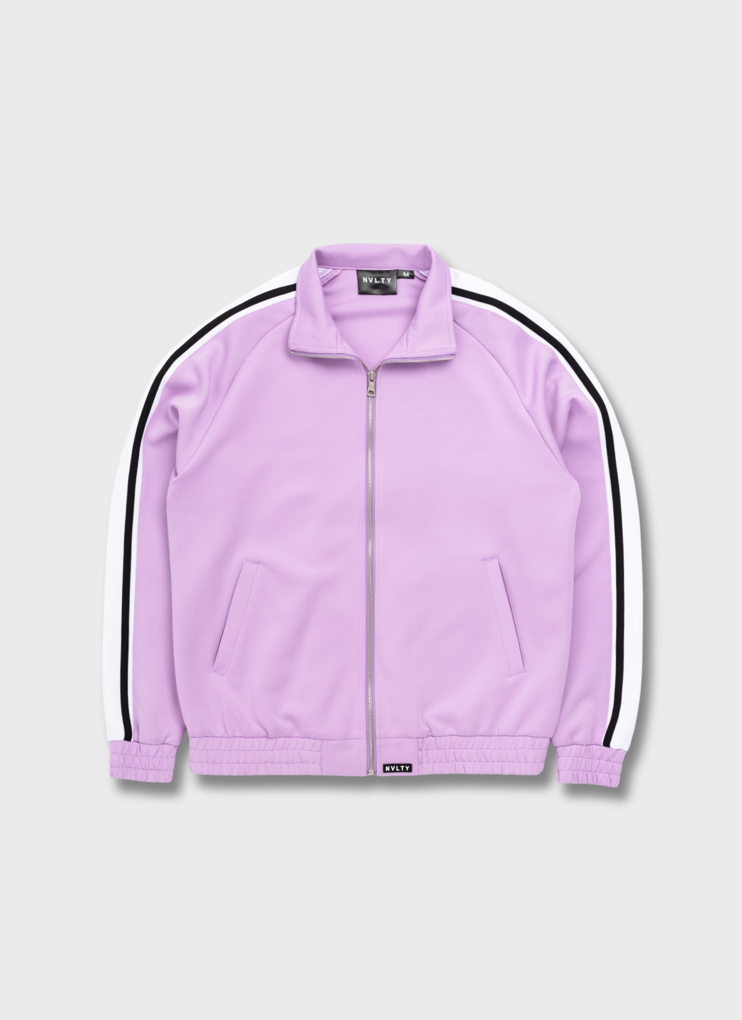 Panelled Luxe Track Jacket - Purple
