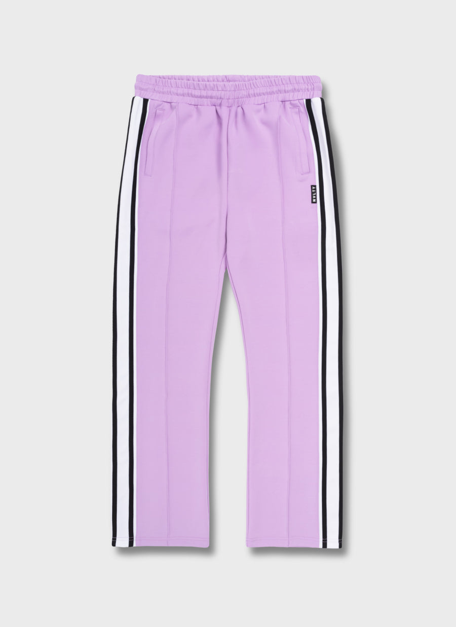 Panelled Luxe Track Pants - Purple