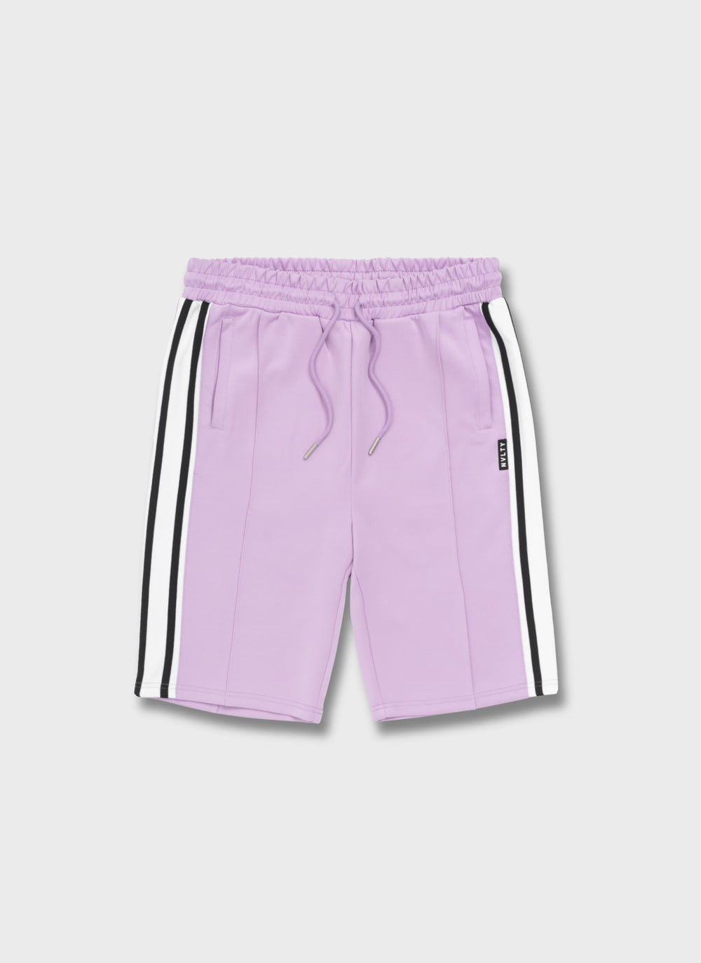 Panelled Luxe Track Shorts - Purple