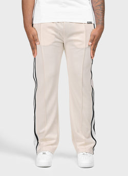 Panelled Luxe Track Pants - Ivory