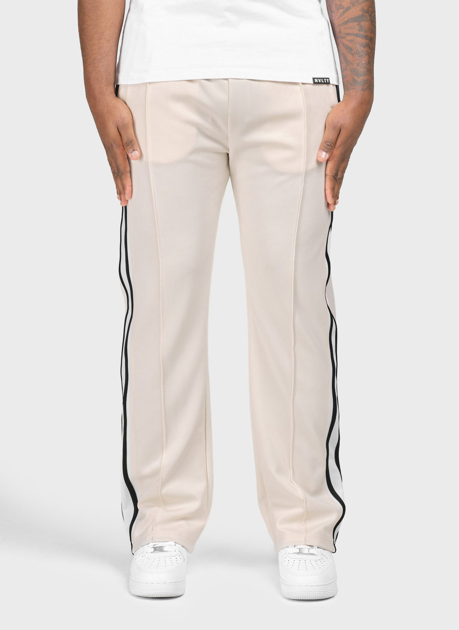 Panelled Luxe Track Pants - Ivory