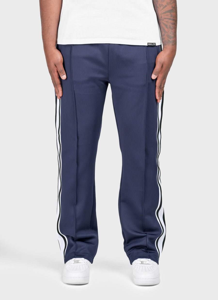 Panelled Luxe Track Pants - Navy
