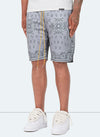 Paisley Mesh Shorts - Grey