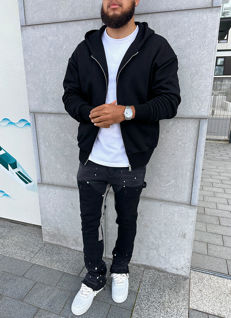 Black hoodie with black sales jeans