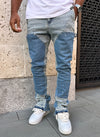 Vintage Flare Carpenter Paint Jeans - Blue