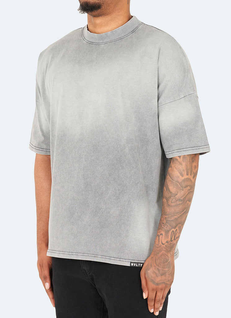 Vintage Sunfaded Drop Shoulder T-Shirt - Grey – N V L T Y