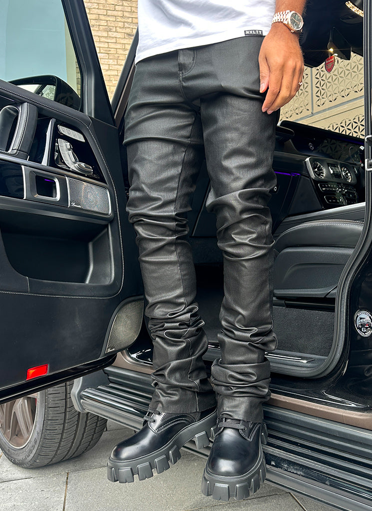 Vintage Stacked Wax Jeans Black N V L T Y vintage-stacked-wax-jeans-black-n-v-l-t-y