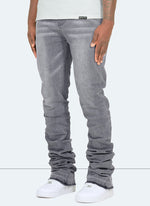 Vintage Stacked Jeans - Grey