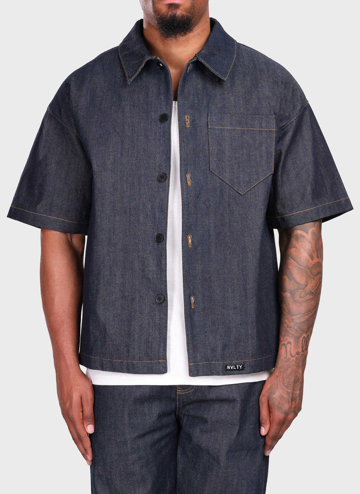 Structured Selvedge Denim Shirt - Indigo