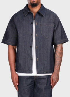 Structured Selvedge Denim Shirt - Indigo