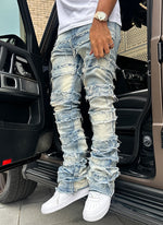 Vintage Flare Thread Jeans - Blue