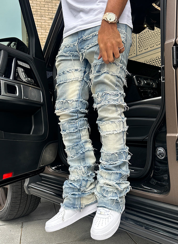 Vintage Flare Thread Jeans - Blue