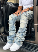 Vintage Flare Thread Jeans - Blue
