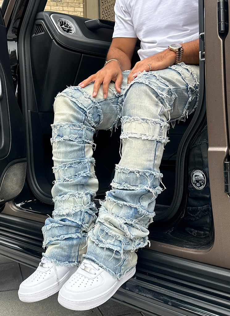 Vintage Flare Thread Jeans - Blue