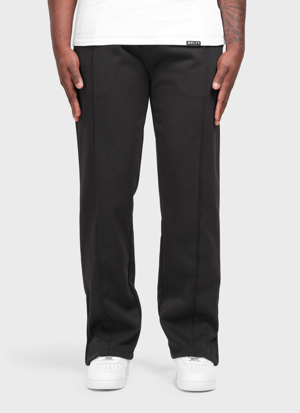 Twill Pleat Pants - Black