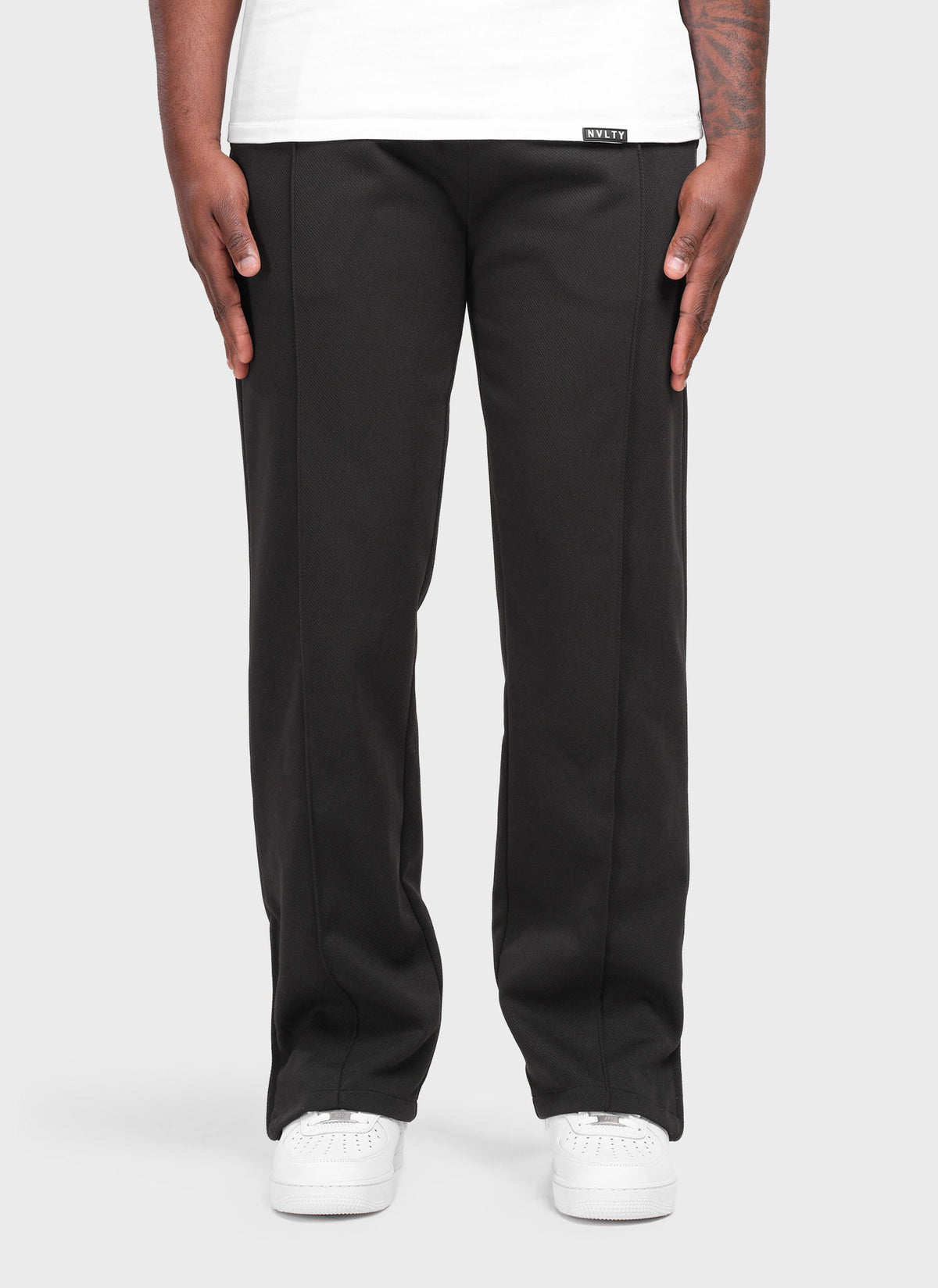 Twill Pleat Pants - Black
