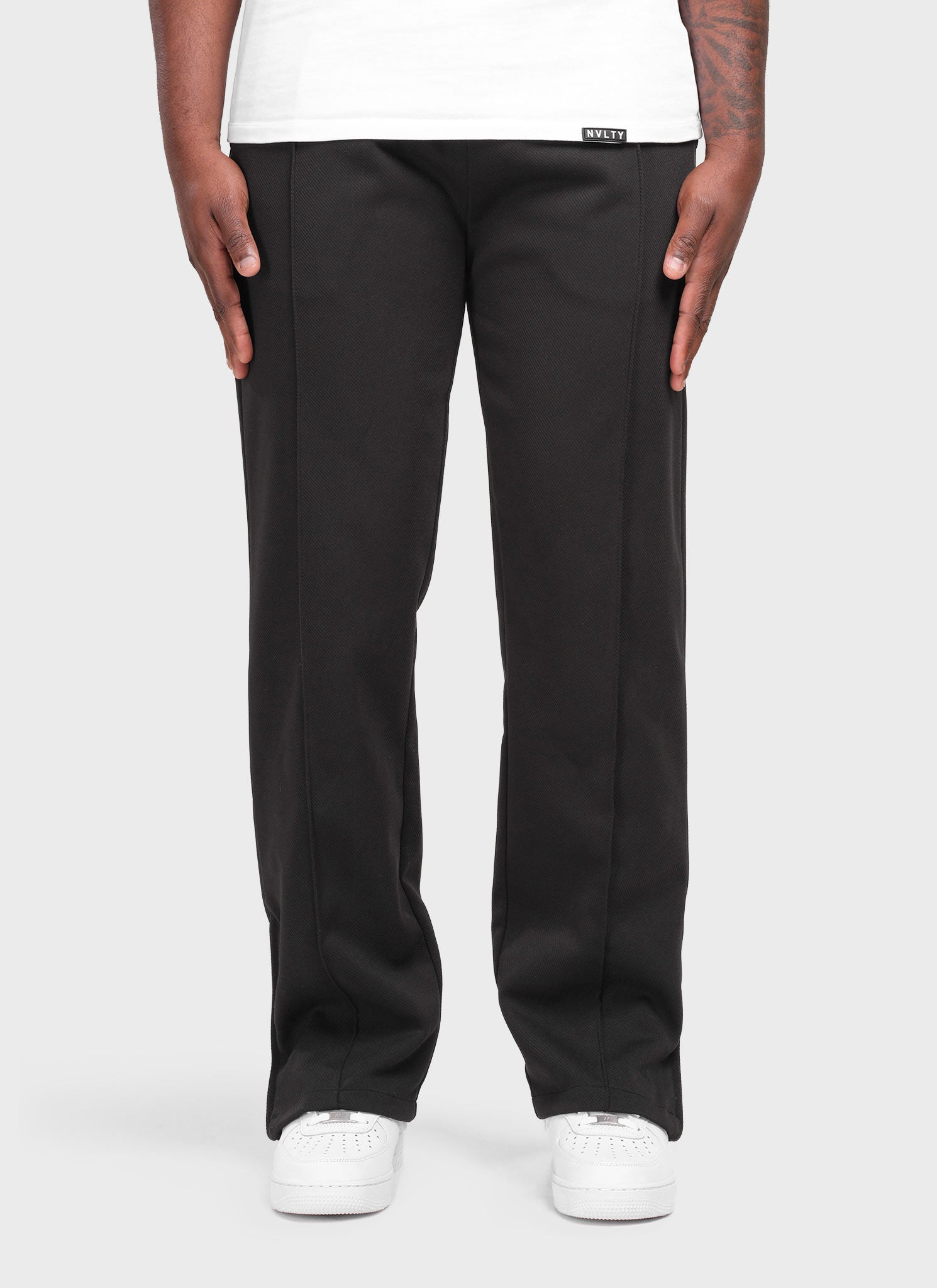 Twill Pleat Pants - Black