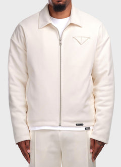 Twill Pocket Square Jacket - Ivory